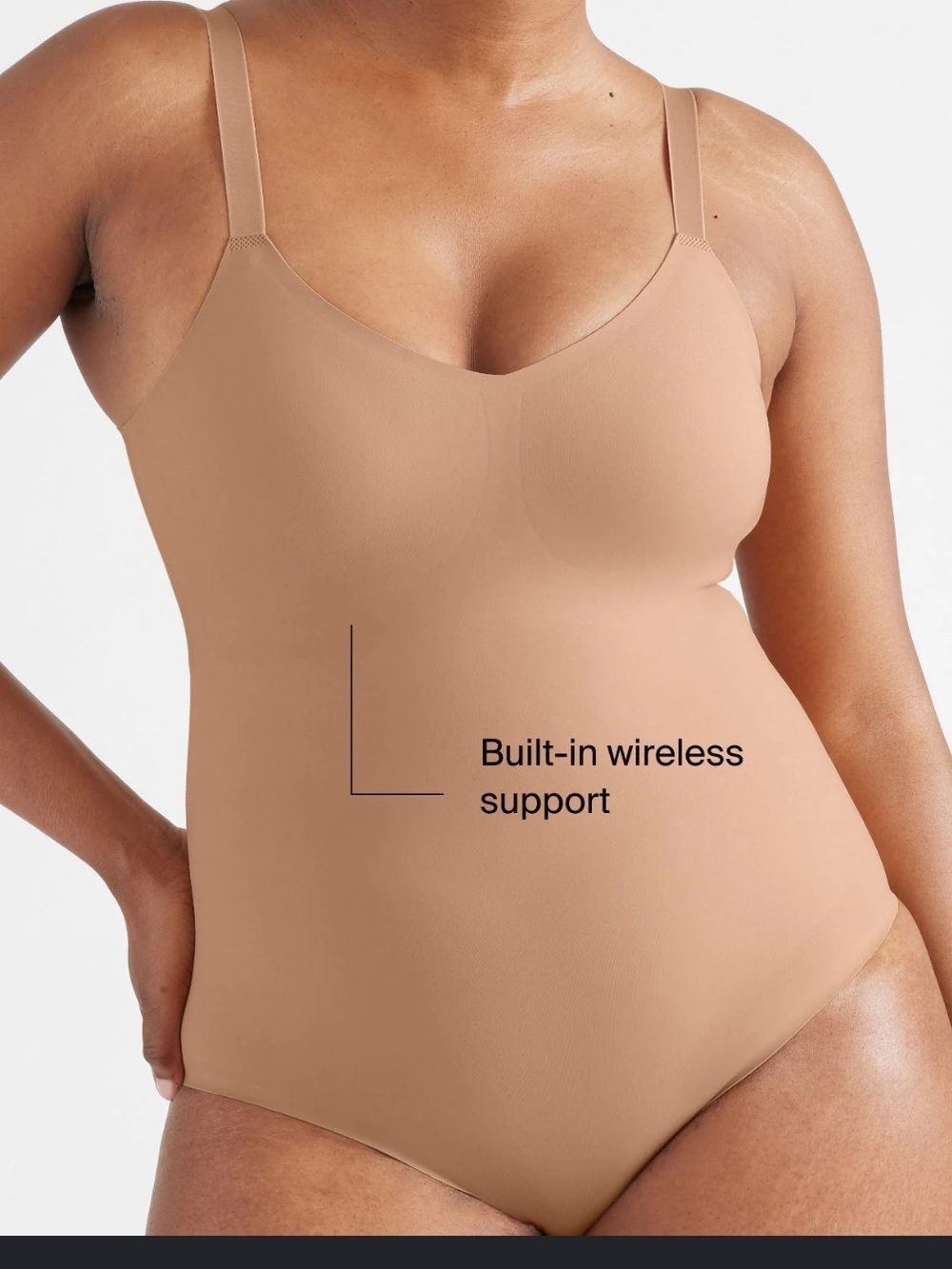 knix LuxeLift Bodysuit in Tan
